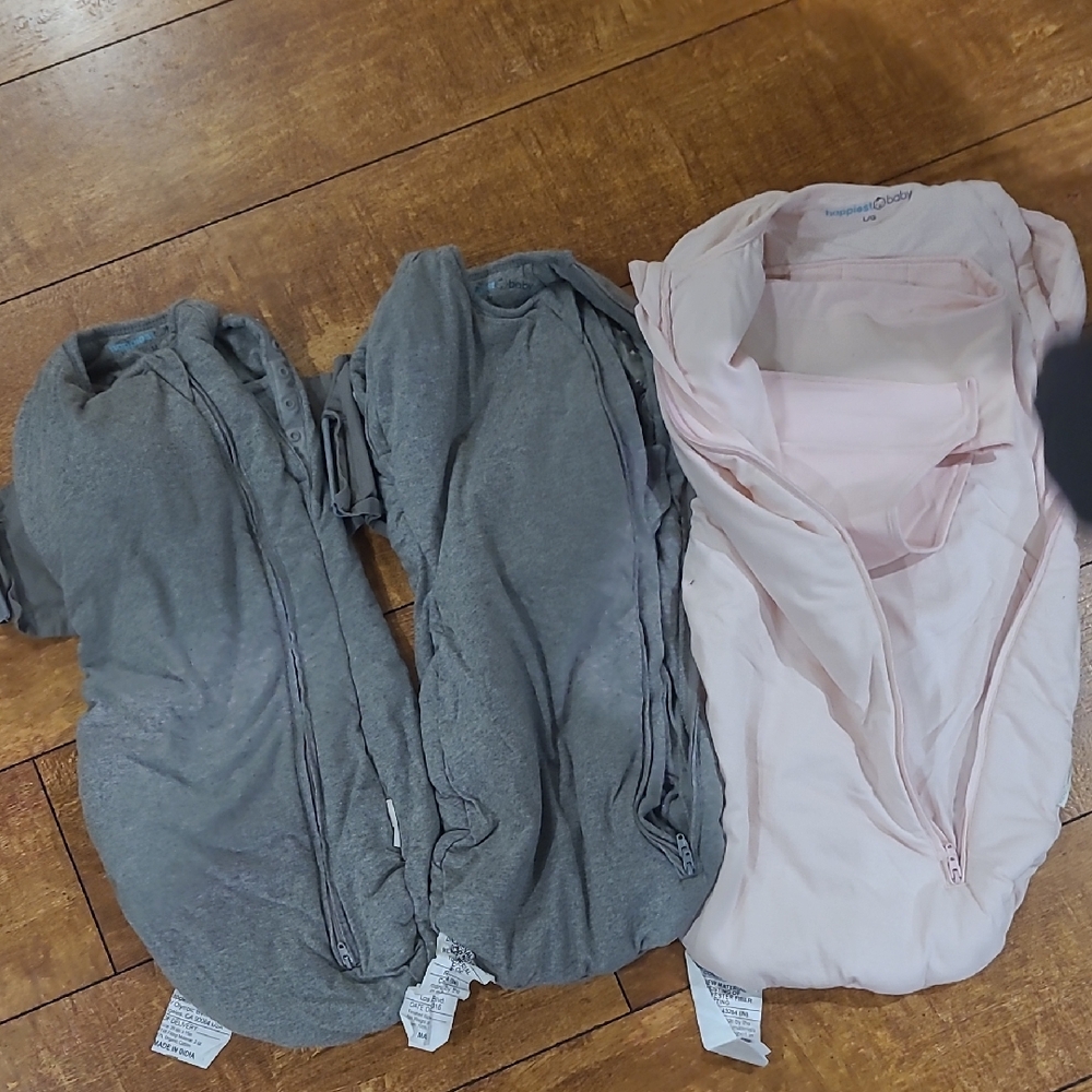 Happiest Baby Sleep Sack 2.5 TOG Lot Of 3 (2x Medium, 1x Large)